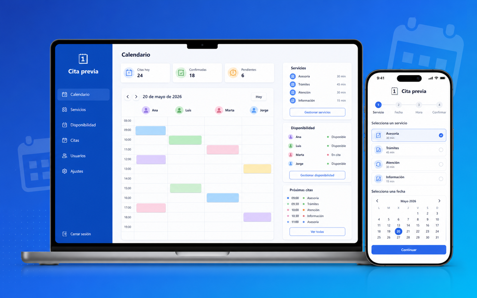 Proyecto Software de cita previa y gestión de agendas desarrollado por MoveAsTiC